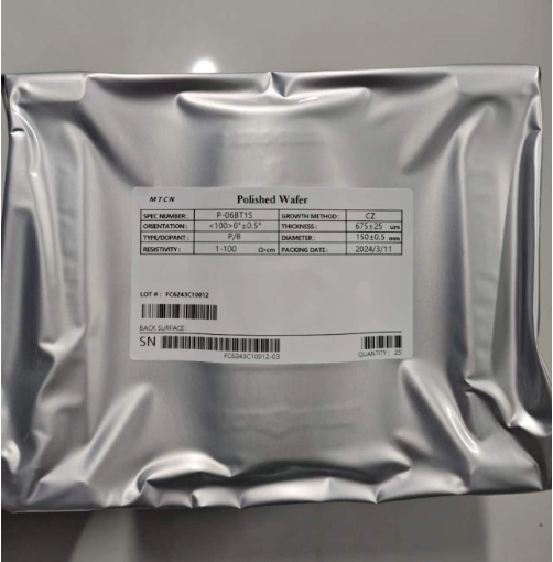 6インチSiウェハ 100枚/1セット 6inch Silicon Wafer 100pcs/1SET