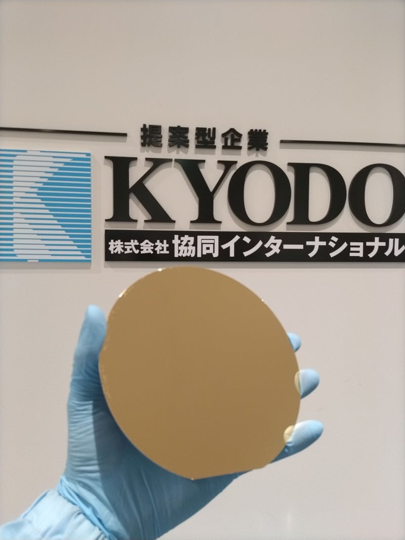 ギャラリービューアに画像をロードする, 3インチ金(Au)膜付きシリコンウェハ 3INCH sub/Ti/Au coated Silicon wafer ( Si + Ti/Au )★期間限定キャンペーン実施中