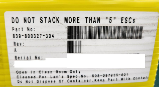 12inch electrostatic chuck (ESC/E chuck) 12INCH ESC/ECHUCK