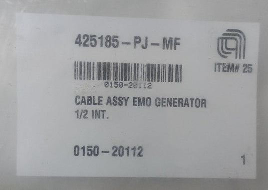 CABLE ASSY, EMO GENERATOR 1/2 INT.