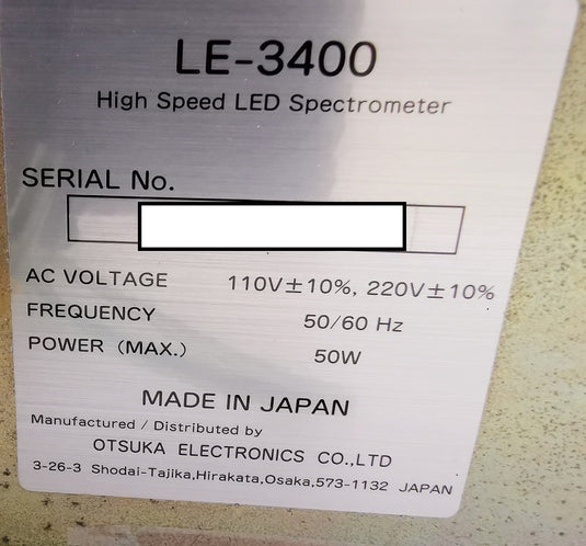 HIGH SPEED LED SPECTROMETER – 協同インターナショナル